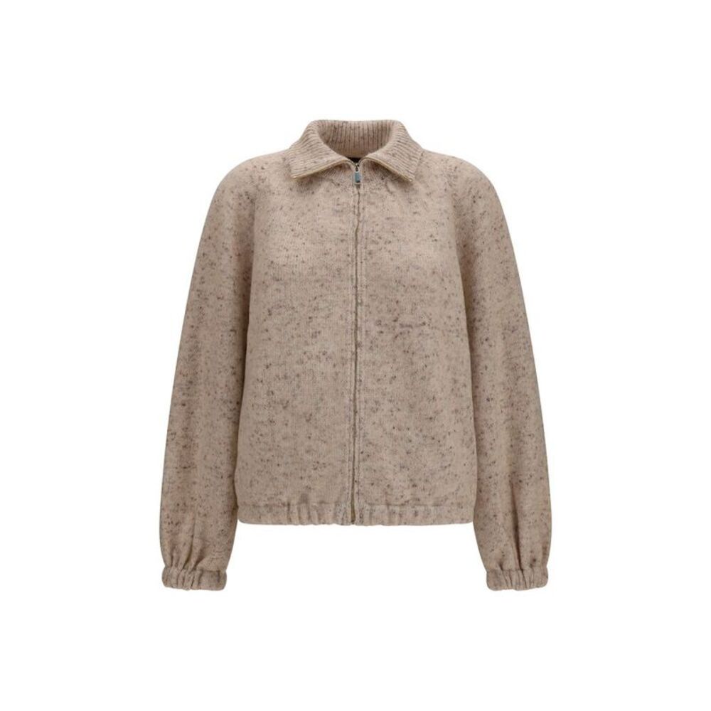 Fabiana Filippi Beige Wool Oves Aries Women's Bomber